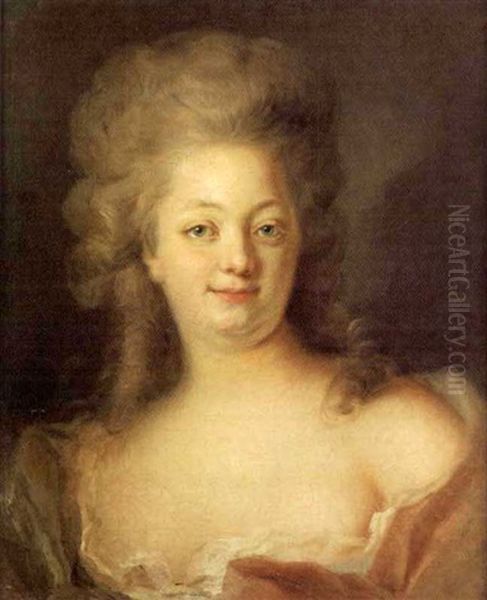 Portrait De Femme Oil Painting by Johann Ernst Heinsius