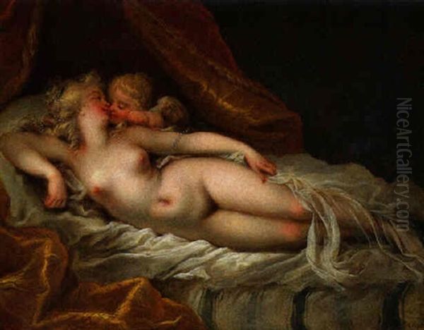 Venus Und Amor Oil Painting by Johann Ernst Heinsius