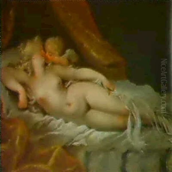 Venus Und Amor Oil Painting by Johann Ernst Heinsius