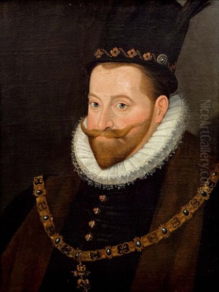 Kaiser Rudolf Ii. Mit Dem Orden Des Goldenen Vlies Oil Painting by Joseph Heintz the Elder