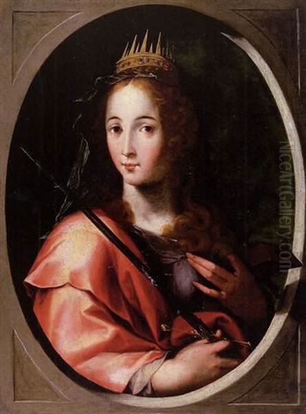 Saint Catherine Of Alexandria Oil Painting by Joseph Heintz the Elder