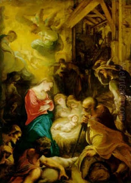 The Adoration Of The Shepherds Oil Painting by Joseph Heintz the Elder