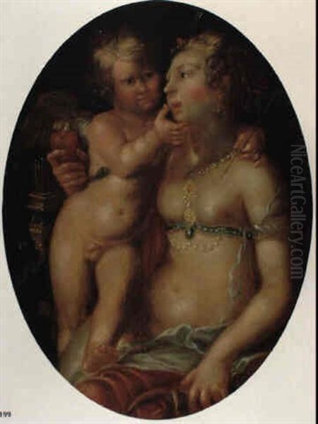 Venus Und Amor Oil Painting by Joseph Heintz the Elder