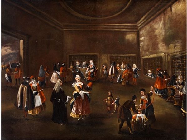 Parlatorium Der Nonnen Oil Painting by Joseph Heintz the Younger