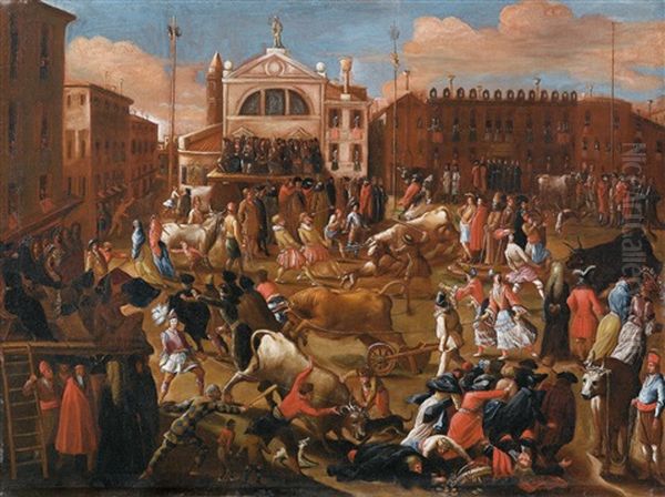 Die Stierkampfkunst Oil Painting by Joseph Heintz the Younger