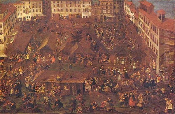 Festa In Una Piazza Oil Painting by Joseph Heintz the Younger