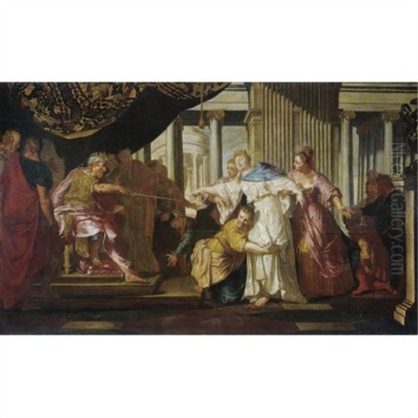 Esther And Ahasuerus Oil Painting by Daniele Heintz