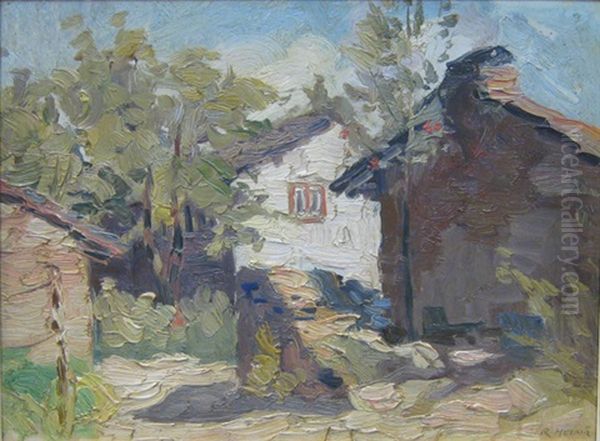 A Cheneux (la Gleize) Oil Painting by Richard Heintz