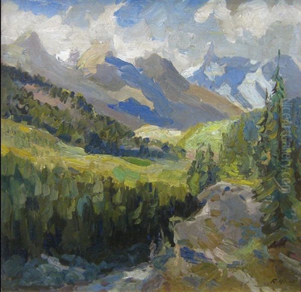 Val De Scanno, Paysage D'italie Oil Painting by Richard Heintz