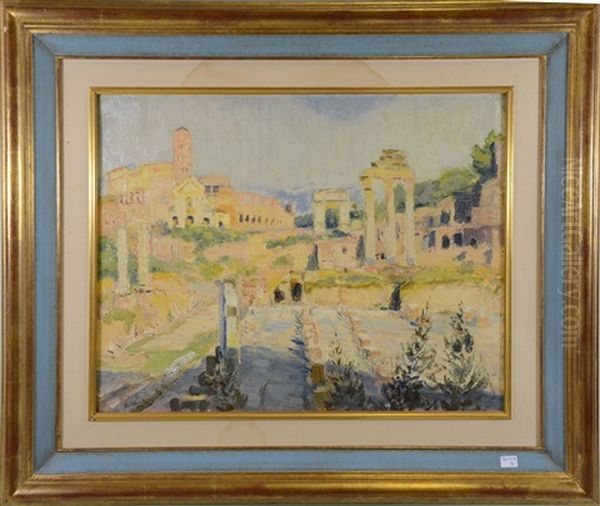 Paysage Avec Ruines Antiques Oil Painting by Richard Heintz