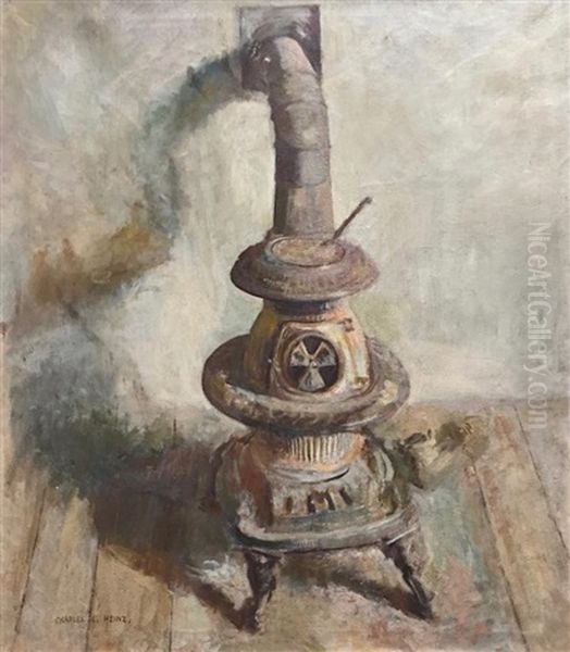 Pot Belly Stove Oil Painting by Charles Lloyd Heinz