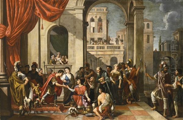 The Continence Of Scipio Oil Painting by Johann Heiss