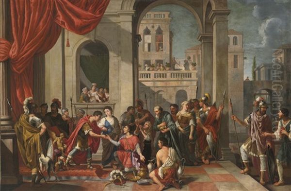 The Continence Of Scipio Oil Painting by Johann Heiss