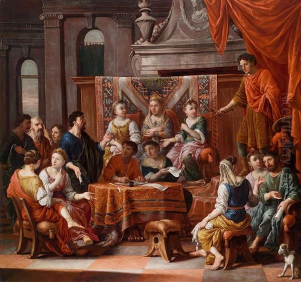 Eine Allegorie Der Gerechten Herrschaft Oil Painting by Johann Heiss