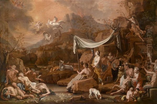 Der Sturz Des Phaeton Oil Painting by Johann Heiss