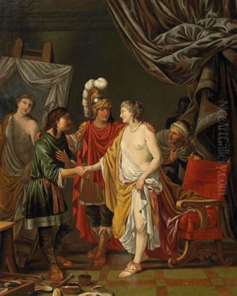 Alexander Uberlasst Apelles Seine Geliebte Campaspe Oil Painting by Johann Heiss