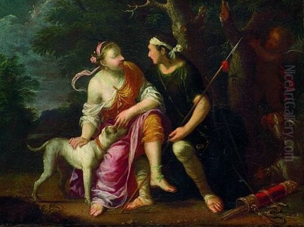 Diana Und Aktaon Oil Painting by Johann Heiss