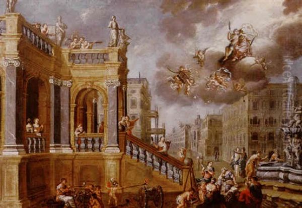 Allegory Of The Arts And Sciences, Flourishing Under Justice And Abundance Oil Painting by Johann Heiss