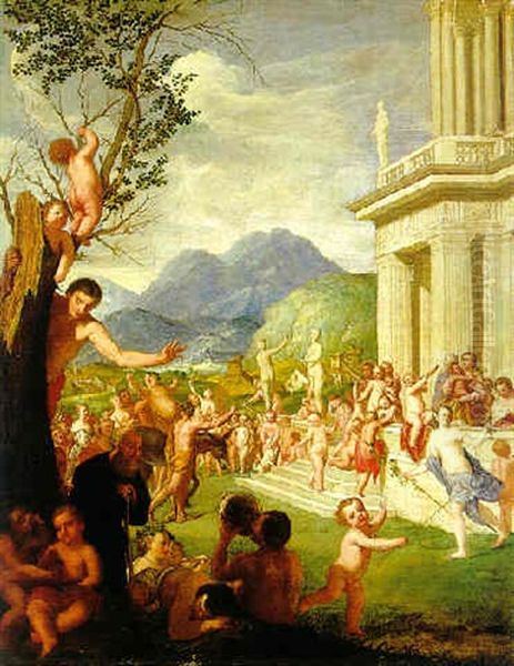 Bacchanal Oil Painting by Johann Heiss