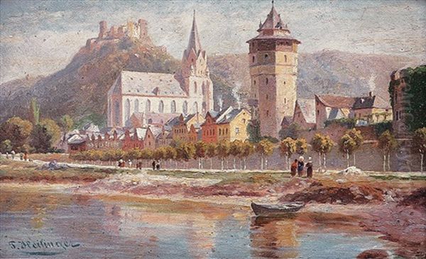 Oberwesel Am Rhein Oil Painting by Paul Heitinger