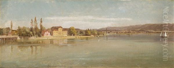 Motiv Bei Bregenz Am Bodensee Oil Painting by Paul Heitinger