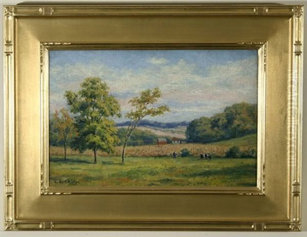 Landscape Near Lancaster, Pennsylvania Oil Painting by Louis Heitmuller