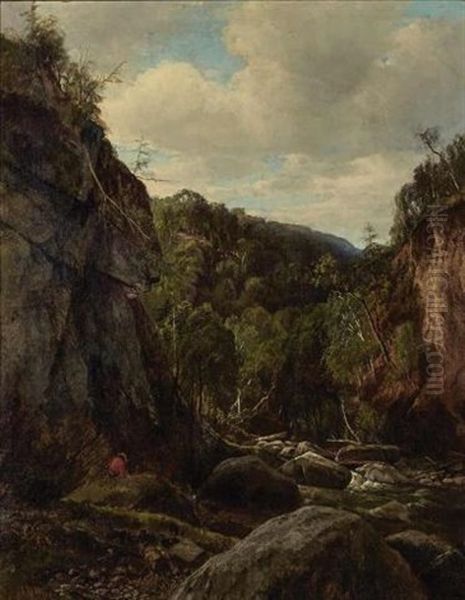 Landscape Oil Painting by Joseph Antonio Hekking