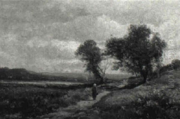 The Path Home Oil Painting by Joseph Antonio Hekking