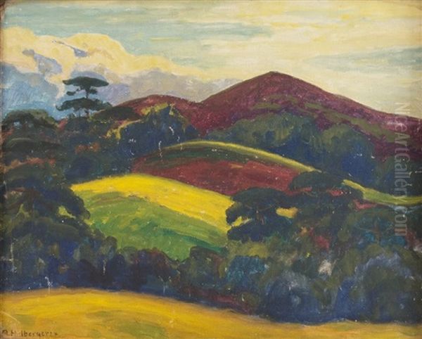 View Over The Hills Oil Painting by Alfred Hermann Helberger