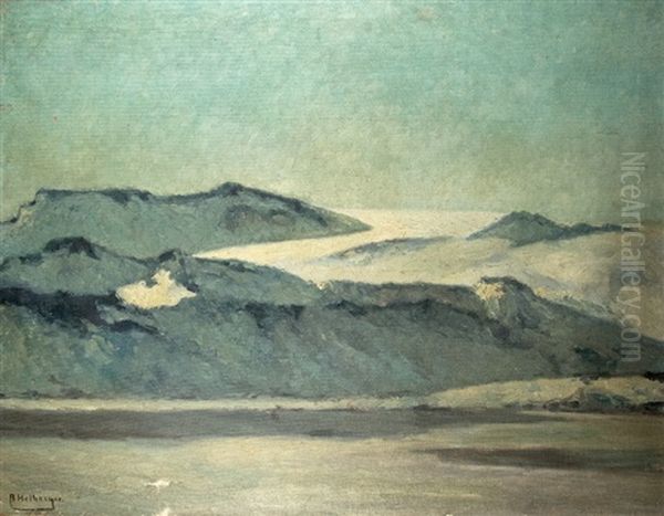 Norwegen Im Winter Oil Painting by Alfred Hermann Helberger