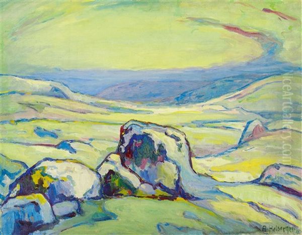 Untitled (nordische Landschaft) Oil Painting by Alfred Hermann Helberger