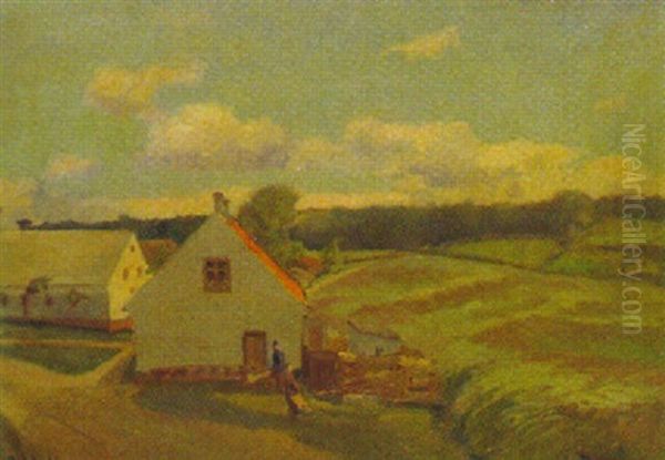 Bornholm: Haus Bei Hammershus Oil Painting by Alfred Hermann Helberger