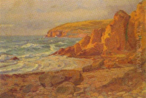 Bornholm - Kuste Bei Hammershus by Alfred Hermann Helberger