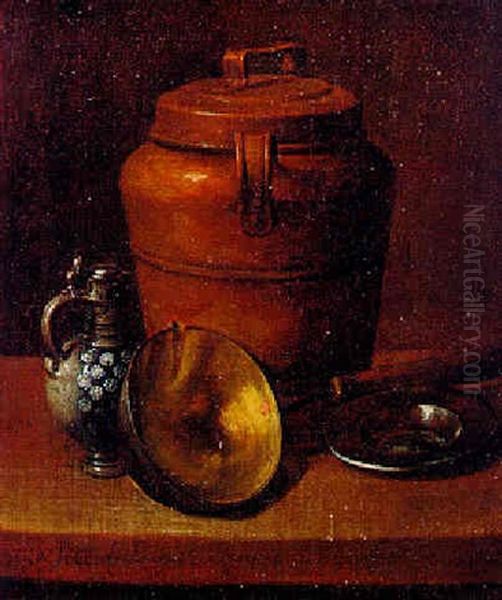 Stilleben Mit Geschirr Oil Painting by Georg Held