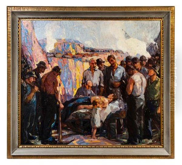 The Cost Of Labor Oil Painting by Knute Heldner