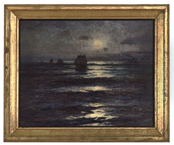 Moonlight Seascape by Knute Heldner