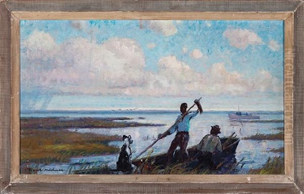 Afternoon On The Marsh Oil Painting by Knute Heldner