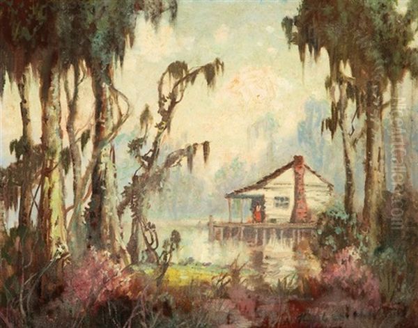 Cabin On The Bayou by Knute Heldner