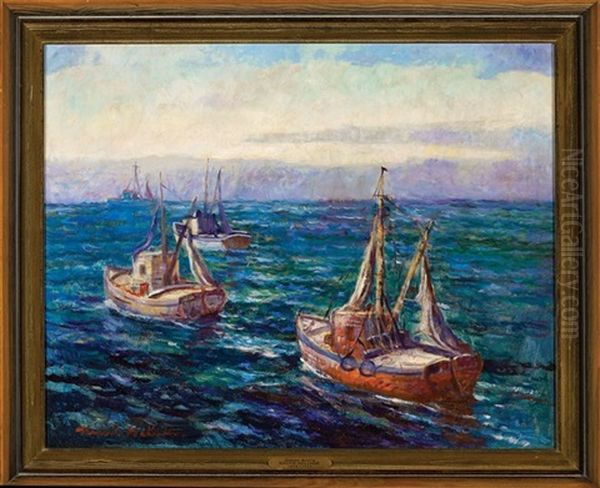 Shrimp Boats by Knute Heldner