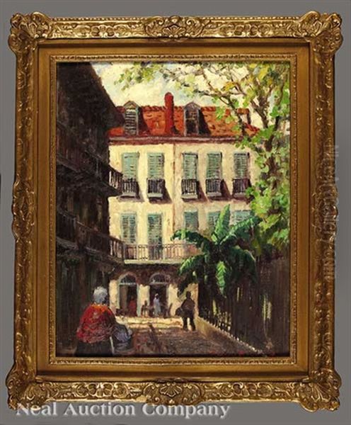 Pirate's Alley, Old New Orleans Oil Painting by Knute Heldner