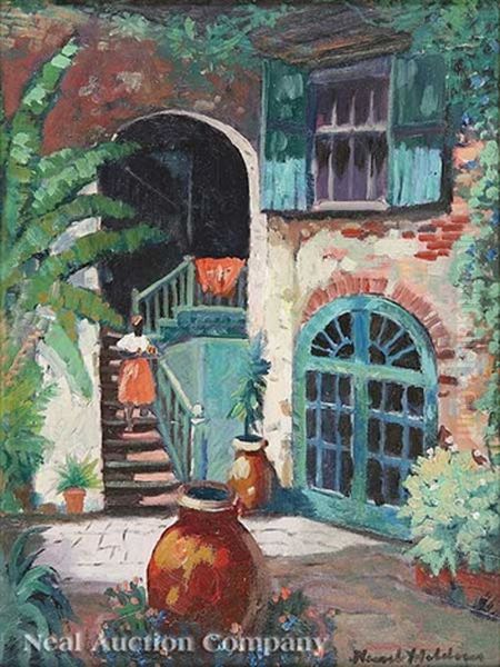 Brulatour Courtyard, French Quarter by Knute Heldner