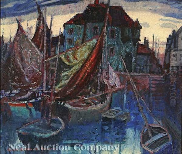 The Harbor, Paris by Knute Heldner