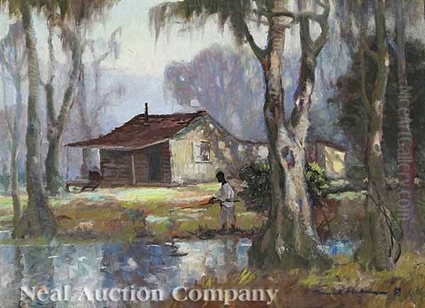 Fishing On The Bayou by Knute Heldner