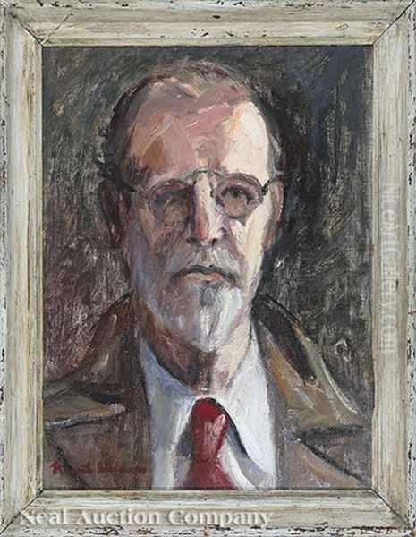 Self Portrait Oil Painting by Knute Heldner