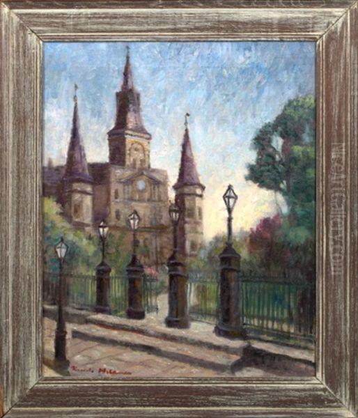 View Of The St. Louis Cathedral, Jackson Square, French Quarter, New Orleans by Knute Heldner