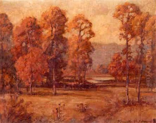 Oak In Autumn by Knute Heldner