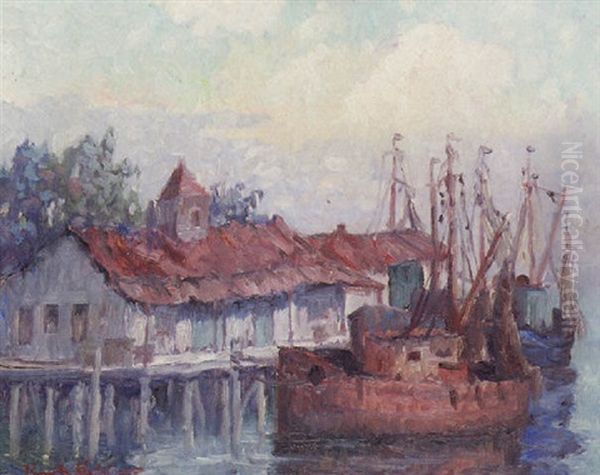 Boathouses, Lake Pontchartrain by Knute Heldner