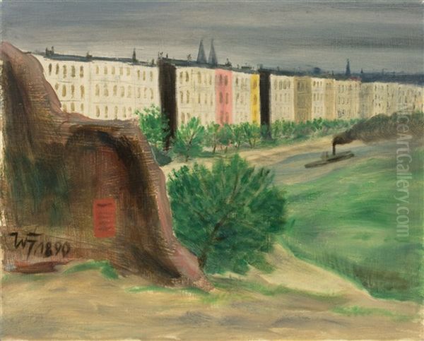 Berliner Stadtlandschaft Oil Painting by Werner Heldt