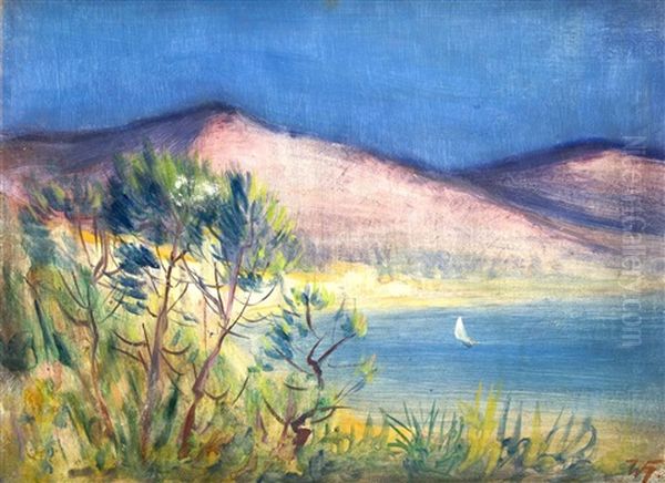 Mallorquinische Landschaft Oil Painting by Werner Heldt