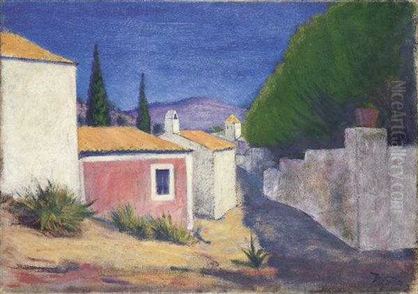 Andraitx De Mallorca Oil Painting by Werner Heldt